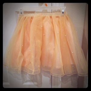Elastic Pearl A-Line Skirt